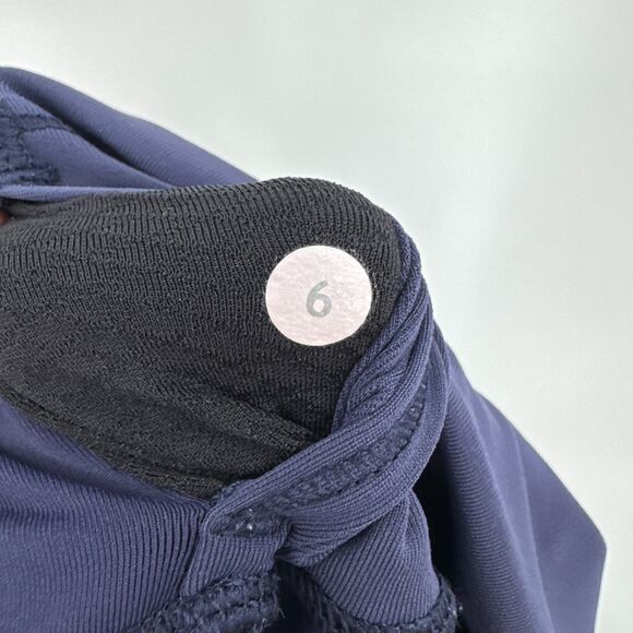 LULULEMON Outrun Tight Deep Indigo Mesh Accent 7/8 Leggings Size 6 - Picture 10 of 10